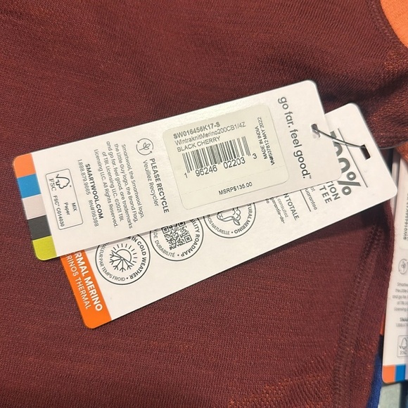 Intraknit Thermal Merino Base Layer Colorblock 1/4 Zip Women's Sweatshirt Small - Picture 4 of 5